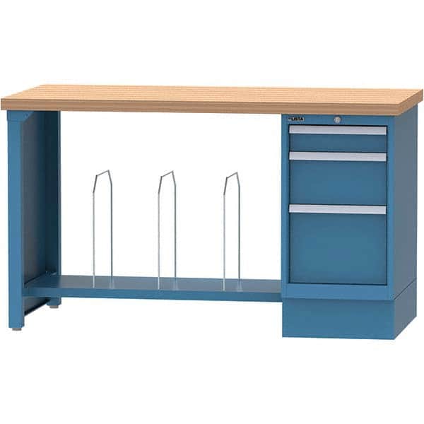 LISTA - Stationary Work Benches, Tables Type: Packaging Table Top Material: Butcher Block - USA Tool & Supply