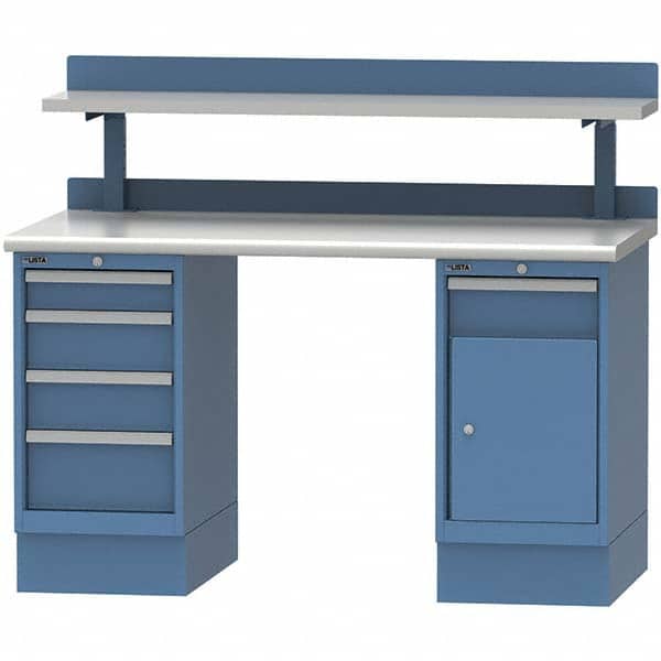 LISTA - Stationary Work Benches, Tables Type: Workstation Top Material: Plastic Laminate - USA Tool & Supply