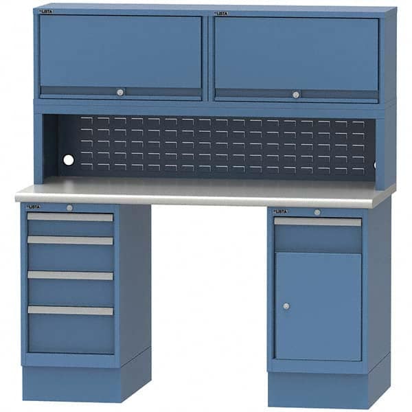 LISTA - Stationary Work Benches, Tables Type: Workstation Top Material: Plastic Laminate - USA Tool & Supply