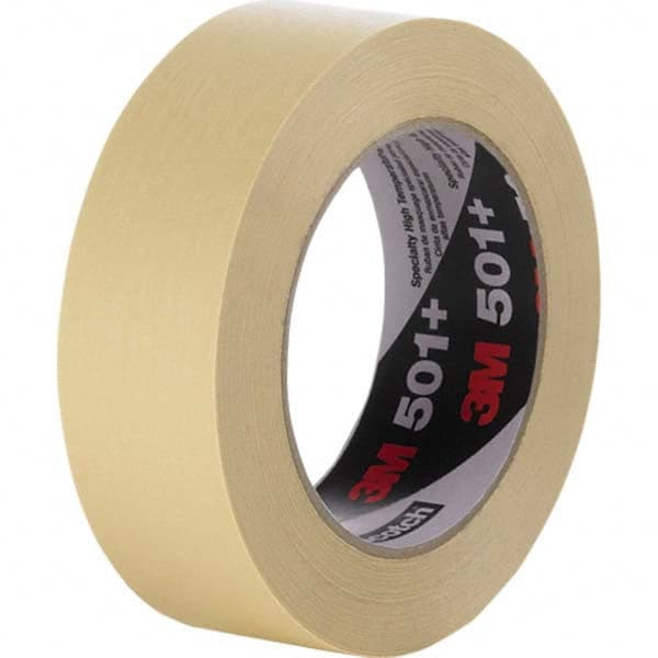 3M - 18mm Wide x 55 m x 7.3 mil Tan Crepe Paper Masking Tape - USA Tool & Supply