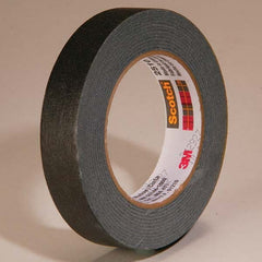 3M - 18mm Wide x 55 m x 5.6 mil Black Crepe Paper Masking Tape - USA Tool & Supply