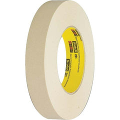 Masking Tape: 60 yd Long, 7.6 mil Thick, Tan Crepe Paper, Rubber Adhesive, 28 lb/in Tensile Strength