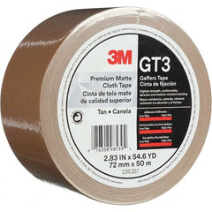 3M - 50m x 72mm x 11 mil Tan Cotton Cloth Gaffers Tape - USA Tool & Supply