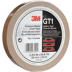 3M - 50m x 24mm x 11 mil Tan Cotton Cloth Gaffers Tape - USA Tool & Supply