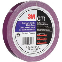 3M - 50m x 24mm x 11 mil Purple Cotton Cloth Gaffers Tape - USA Tool & Supply