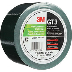 3M - 50m x 72mm x 11 mil Green Cotton Cloth Gaffers Tape - USA Tool & Supply
