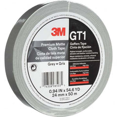 3M - 50m x 24mm x 11 mil Gray Cotton Cloth Gaffers Tape - USA Tool & Supply