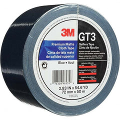 3M - 50m x 72mm x 11 mil Blue Cotton Cloth Gaffers Tape - USA Tool & Supply