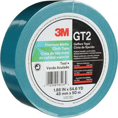 3M - 50m x 48mm x 11 mil Teal Cotton Cloth Gaffers Tape - USA Tool & Supply