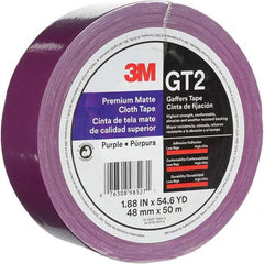 3M - 50m x 48mm x 11 mil Purple Cotton Cloth Gaffers Tape - USA Tool & Supply