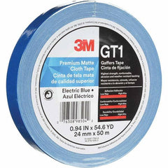 3M - 50m x 24mm x 11 mil Blue Cotton Cloth Gaffers Tape - USA Tool & Supply