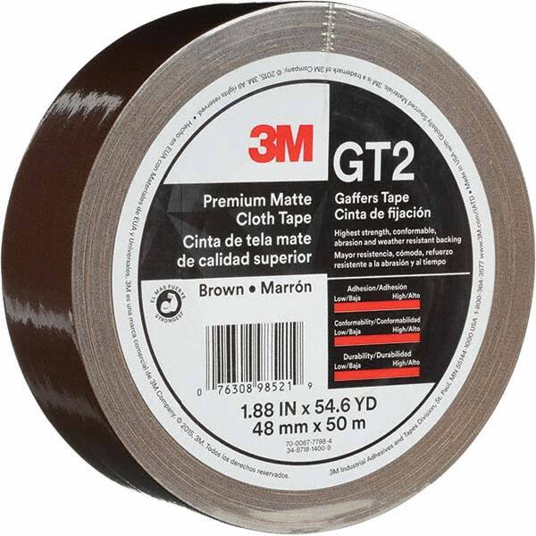 3M - 50m x 48mm x 11 mil Brown Cotton Cloth Gaffers Tape - USA Tool & Supply