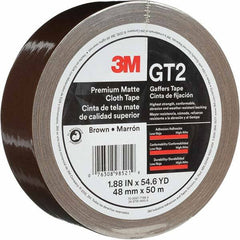 3M - 50m x 48mm x 11 mil Brown Cotton Cloth Gaffers Tape - USA Tool & Supply