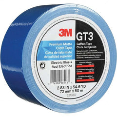 3M - 50m x 72mm x 11 mil Blue Cotton Cloth Gaffers Tape - USA Tool & Supply