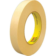 3M - 12mm Wide x 55 m x 6.3 mil Tan Crepe Paper Masking Tape - USA Tool & Supply