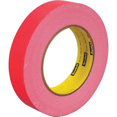 3M - 3/8" Wide x 60 Yd Long x 6.7 mil Red Paper Masking Tape - USA Tool & Supply