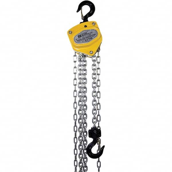 OZ Lifting Products - 1,000 Lb Capacity, 30' Lift Height, Manual Chain Hoist with Overload Protection - USA Tool & Supply