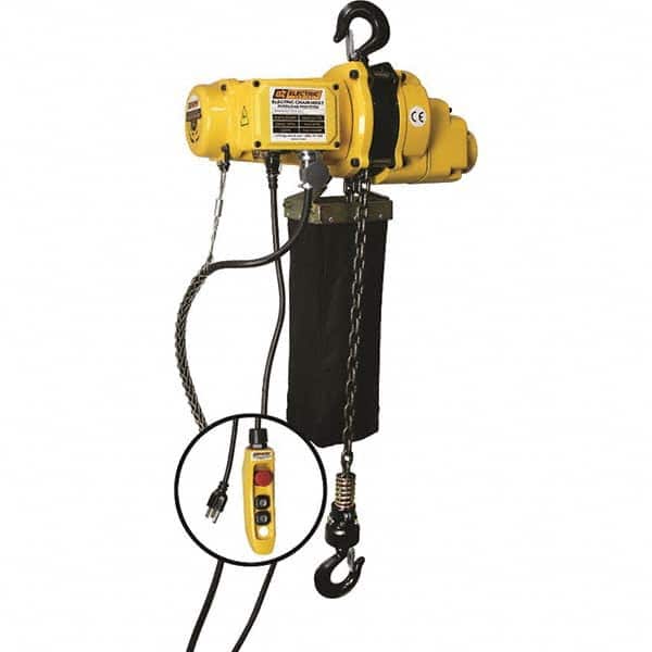OZ Lifting Products - Electric Hoists Type: Electric Chain Hoist Load Capacity (Ton): 1 - USA Tool & Supply