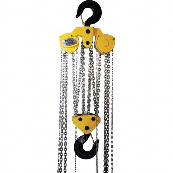 OZ Lifting Products - 40,000 Lb Capacity, 30' Lift Height, Manual Chain Hoist with Overload Protection - USA Tool & Supply