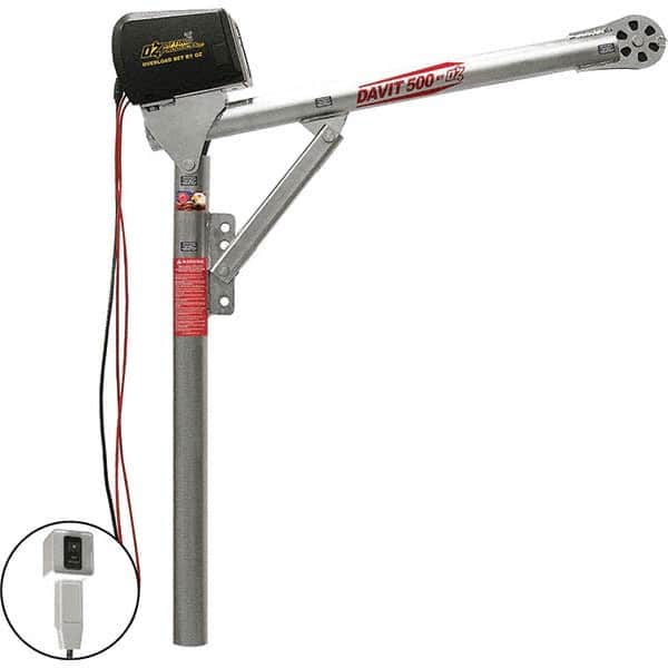 OZ Lifting Products - Davit Cranes Davit Crane Type: Spur Gear Capacity (Lb.): 500 - USA Tool & Supply