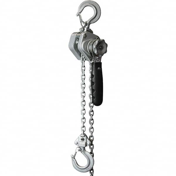 OZ Lifting Products - 500 Lb Capacity, 10' Lift Height, Chain Manual Lever Hoist - USA Tool & Supply