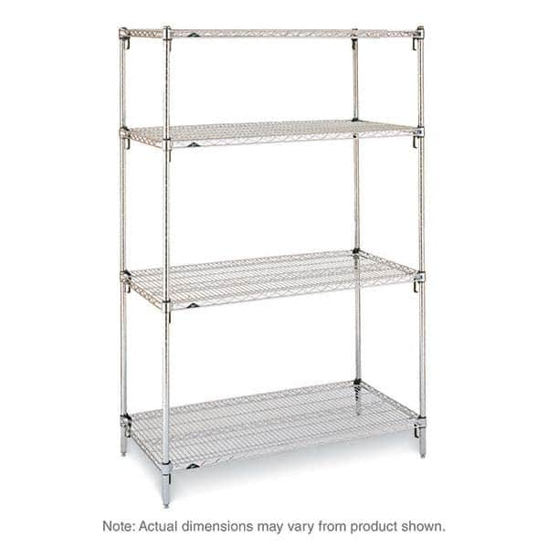 Metro - 2,000 Lb Capacity 4 Shelf Wire Shelving - Starter Unit - USA Tool & Supply