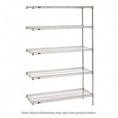 Metro - 2,000 Lb Capacity 5 Shelf Wire Shelving - Add-On Unit - USA Tool & Supply