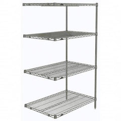 Metro - 2,000 Lb Capacity 4 Shelf Wire Shelving - Add-On Unit - USA Tool & Supply