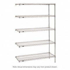 Metro - 2,000 Lb Capacity 5 Shelf Wire Shelving - Add-On Unit - USA Tool & Supply