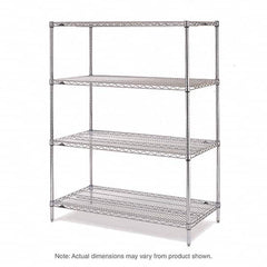 Metro - 2,000 Lb Capacity 4 Shelf Wire Shelving - Add-On Unit - USA Tool & Supply