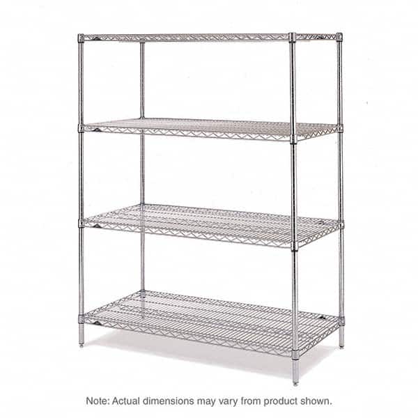 Metro - 2,000 Lb Capacity 4 Shelf Wire Shelving - Add-On Unit - USA Tool & Supply