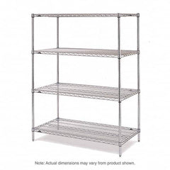Metro - 2,000 Lb Capacity 4 Shelf Wire Shelving - Add-On Unit - USA Tool & Supply