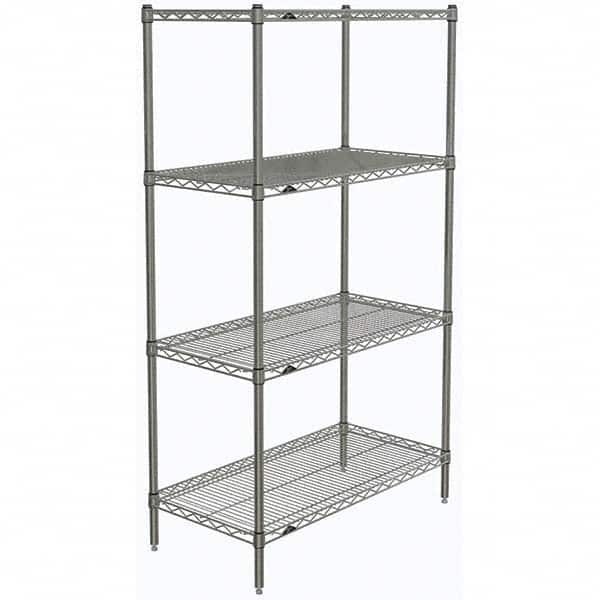 Metro - 2,000 Lb Capacity 4 Shelf Wire Shelving - Starter Unit - USA Tool & Supply