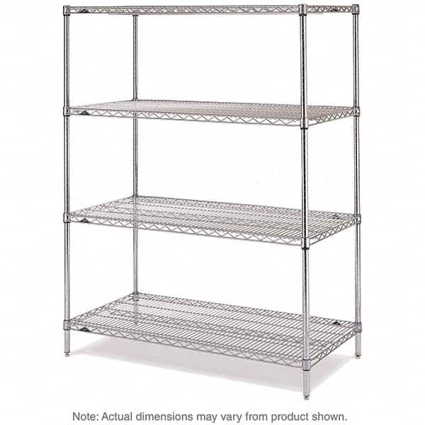 Metro - 2,000 Lb Capacity 4 Shelf Wire Shelving - Starter Unit - USA Tool & Supply