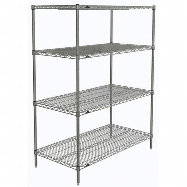 Metro - 2,000 Lb Capacity 4 Shelf Wire Shelving - Starter Unit - USA Tool & Supply
