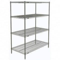 Metro - 2,000 Lb Capacity 4 Shelf Wire Shelving - Starter Unit - USA Tool & Supply
