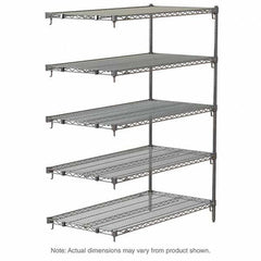 Metro - 2,000 Lb Capacity 5 Shelf Wire Shelving - Add-On Unit - USA Tool & Supply