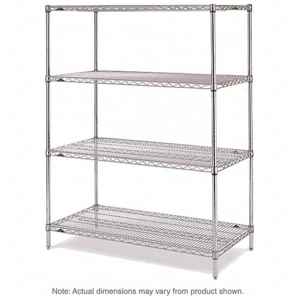 Metro - 2,000 Lb Capacity 4 Shelf Wire Shelving - Starter Unit - USA Tool & Supply