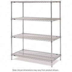 Metro - 2,000 Lb Capacity 4 Shelf Wire Shelving - Starter Unit - USA Tool & Supply