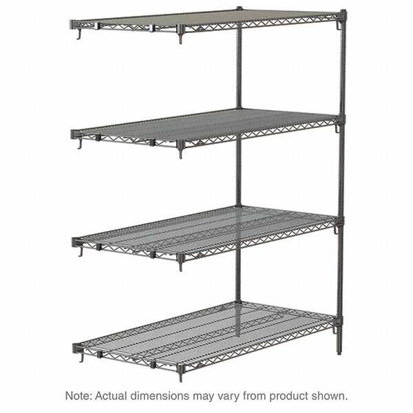 Metro - 2,000 Lb Capacity 4 Shelf Wire Shelving - Add-On Unit - USA Tool & Supply