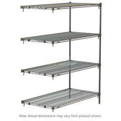 Add-On Unit Wire Shelving: 4 Shelves 24″ Wide, 72″ Deep, 63″ High