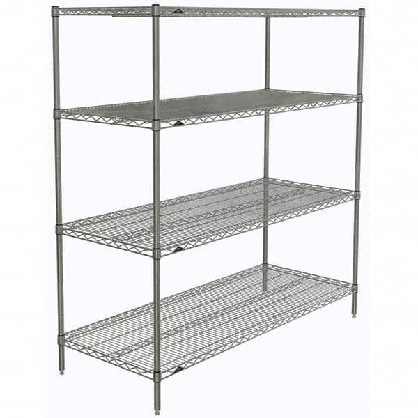 Metro - 2,000 Lb Capacity 4 Shelf Wire Shelving - Starter Unit - USA Tool & Supply