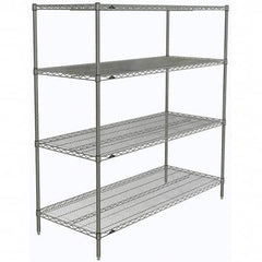 Metro - 2,000 Lb Capacity 4 Shelf Wire Shelving - Starter Unit - USA Tool & Supply
