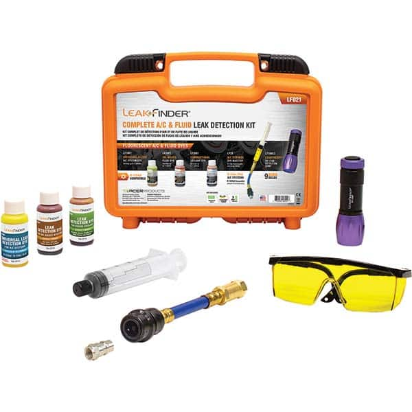 Leak Finder - Automotive Leak Detection Kits Type: A/C Dye Injection Kit Applications: A/C Systems - USA Tool & Supply