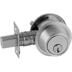 Falcon - Deadbolts Type: Single Cylinder Door Thickness Range: 1-5/8-2 - USA Tool & Supply