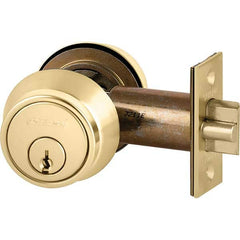 Schlage - Deadbolts Type: Deadlocking Latch Door Thickness Range: 1-1/2-1-3/4 - USA Tool & Supply