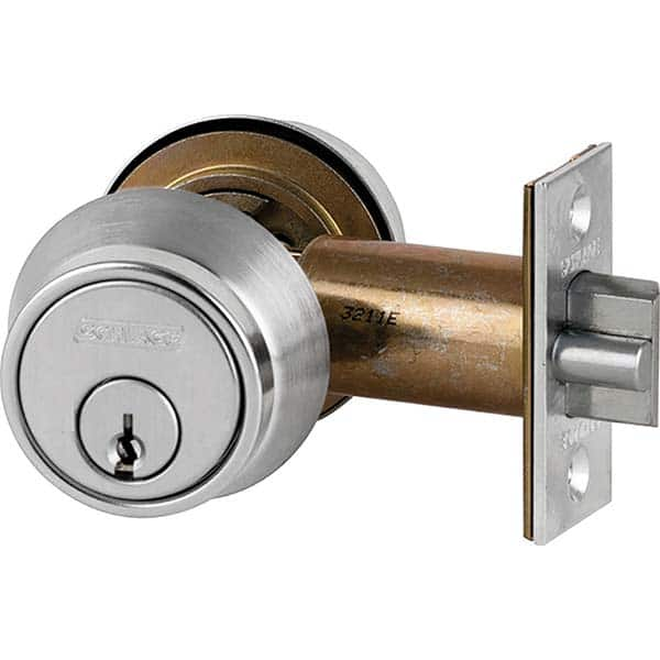 Schlage - Deadbolts Type: Double Cylinder Door Thickness Range: 1-1/2-1-3/4 - USA Tool & Supply