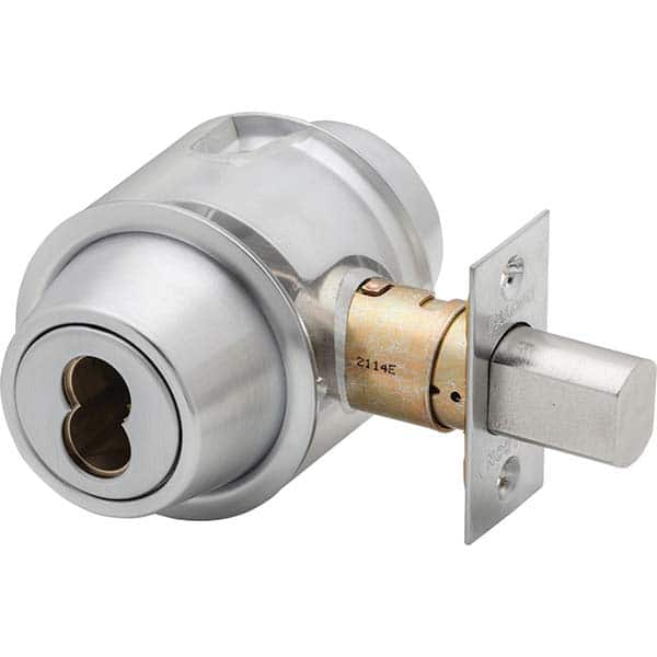 Falcon - Deadbolts Type: Interior Rose Door Thickness Range: 1-5/8-2 - USA Tool & Supply