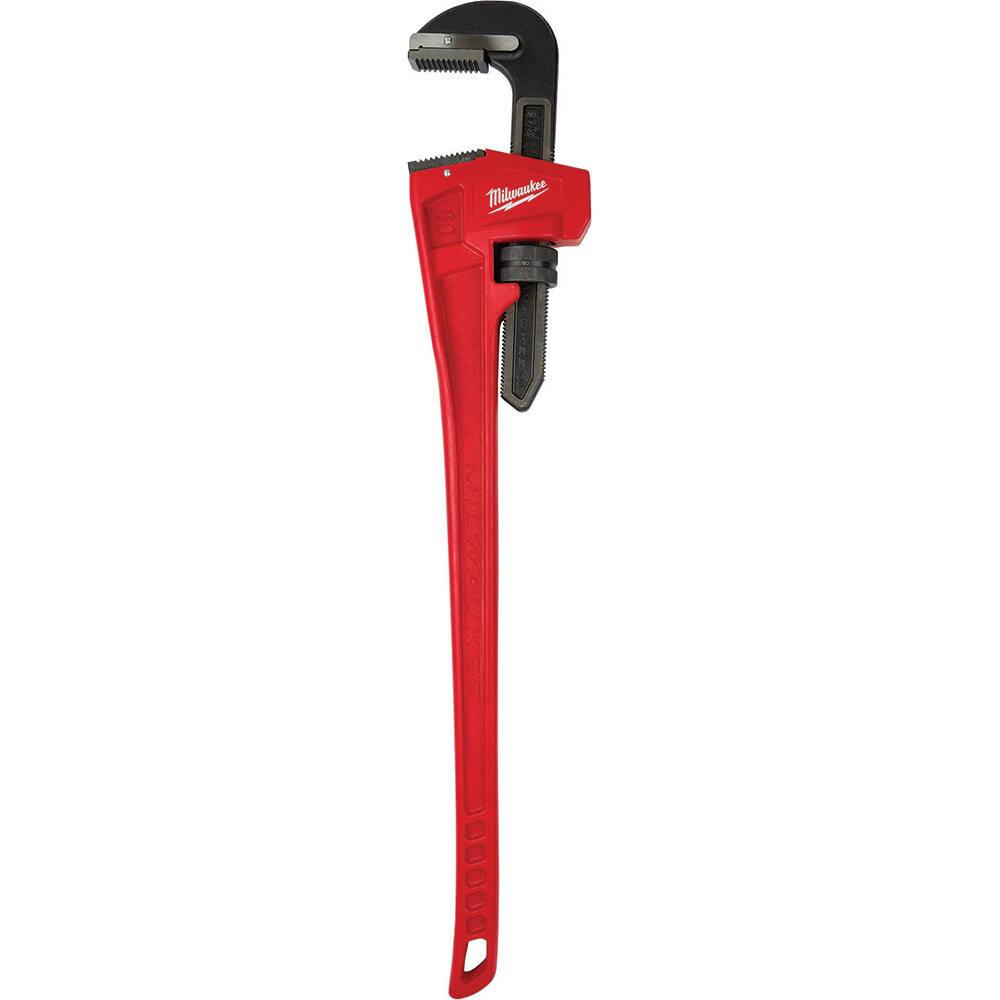 Milwaukee Tool - Pipe Wrenches; Type: Pipe Wrench ; Maximum Pipe Capacity (Inch): 8 ; Overall Length (Inch): 60 ; Material: Steel ; Additional Information: Ergonomic Handle Design That Helps Prevent Fatigue And Slip ; Finish/Coating: Black - Exact Industrial Supply