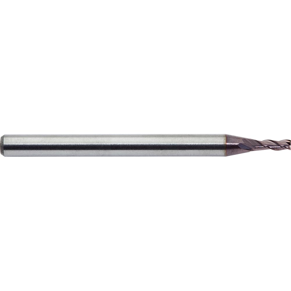 M.A. Ford - Corner Radius & Corner Chamfer End Mills; Mill Diameter (Inch): 1/64 ; Mill Diameter (Decimal Inch): 0.0156 ; End Type: Corner Radius ; Corner Radius (Inch): 0.003 ; Corner Radius (Decimal Inch): 0.003 ; Number of Flutes: 3 - Exact Industrial Supply